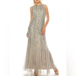 NWT Aidan Mattox Beaded Gown